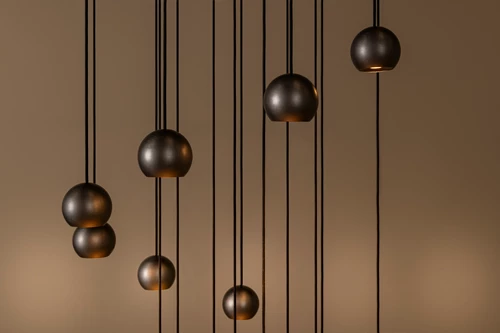 Lucide MONTANA - Suspension - LED Dim. - CCT - 16x5,7W 2700K/4000K - Café | Premium - ambiance 3